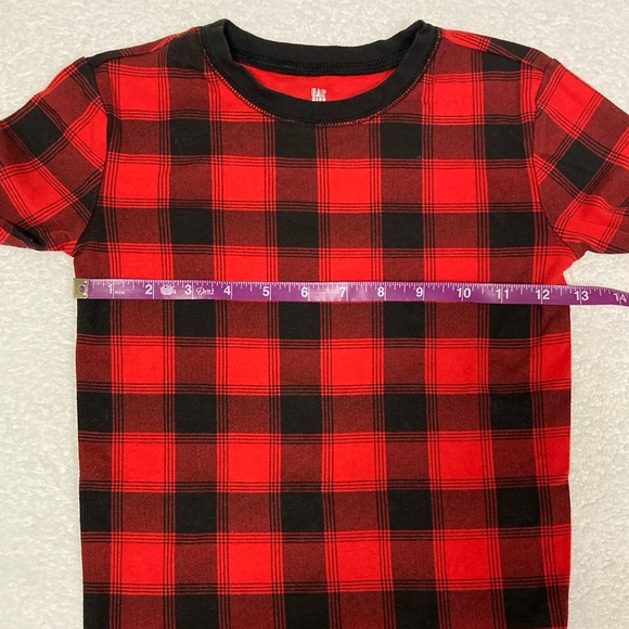 Gap organically grown cotton red black snug fit pajamas size 10 - Picture 3 of 7
